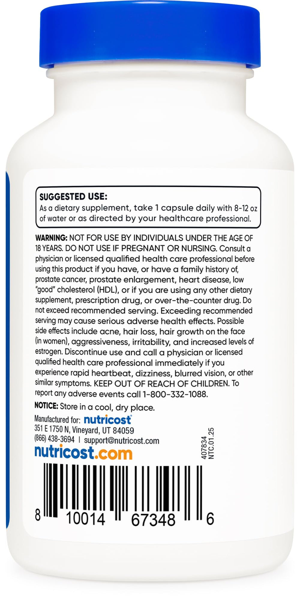 Nutricost veggie capsules gluten free, suitable for plant based diets.