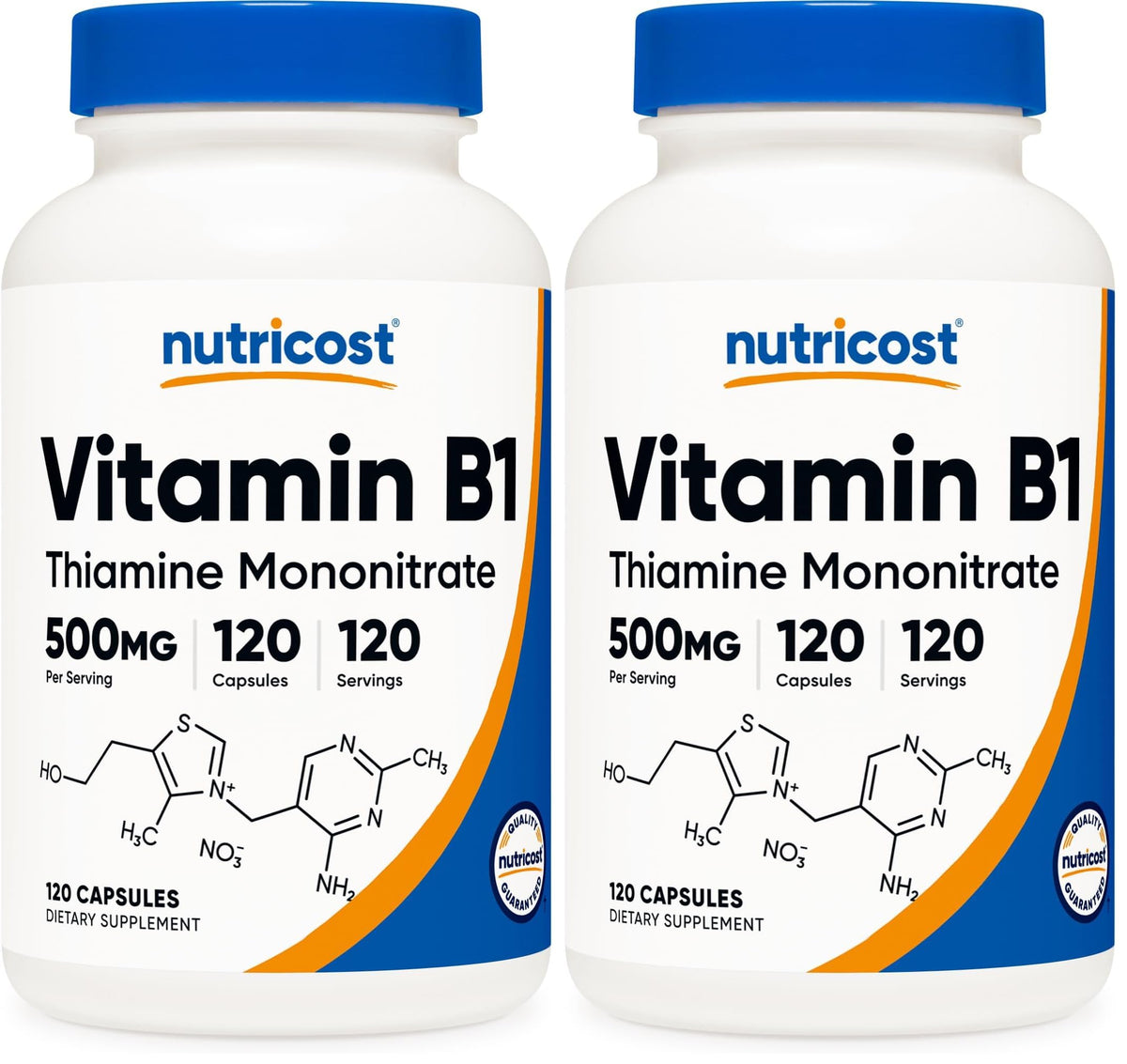 Nutricost Vitamin B1 500mg capsules for daily metabolism support