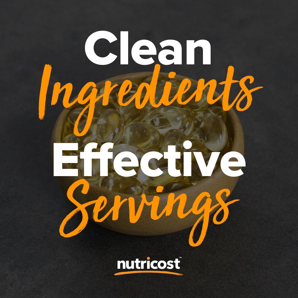 Nutricost Vitamin E 400 IU bottle with third-party tested seal.
