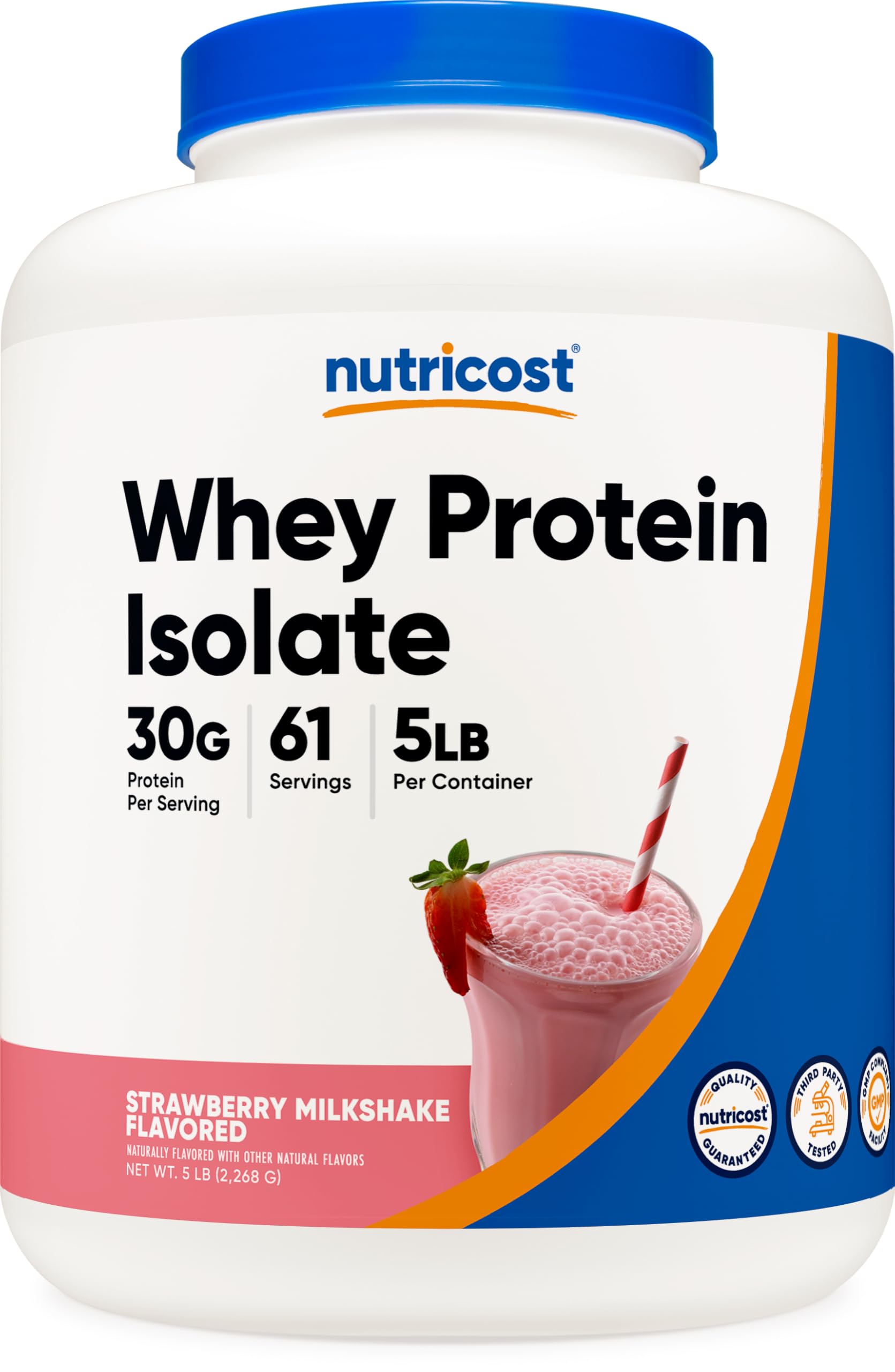 Nutricost Whey Isolate Strawberry Milkshake bottle ready for post-workout recovery.