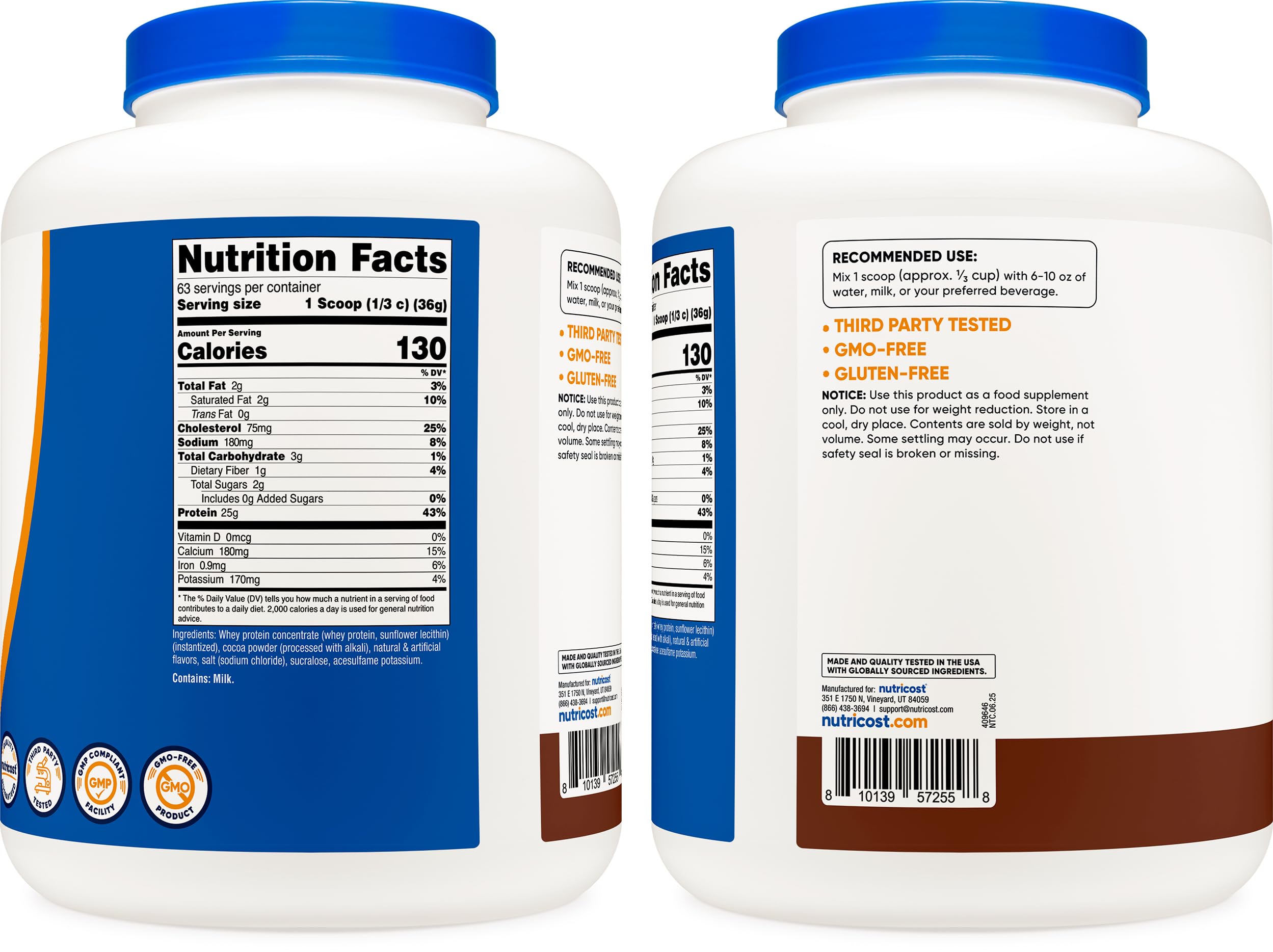 Nutricost undenatured whey powder texture for smooth shakes