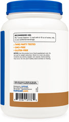 Nutricost ingredient label highlights gluten-free and GMO-free formula