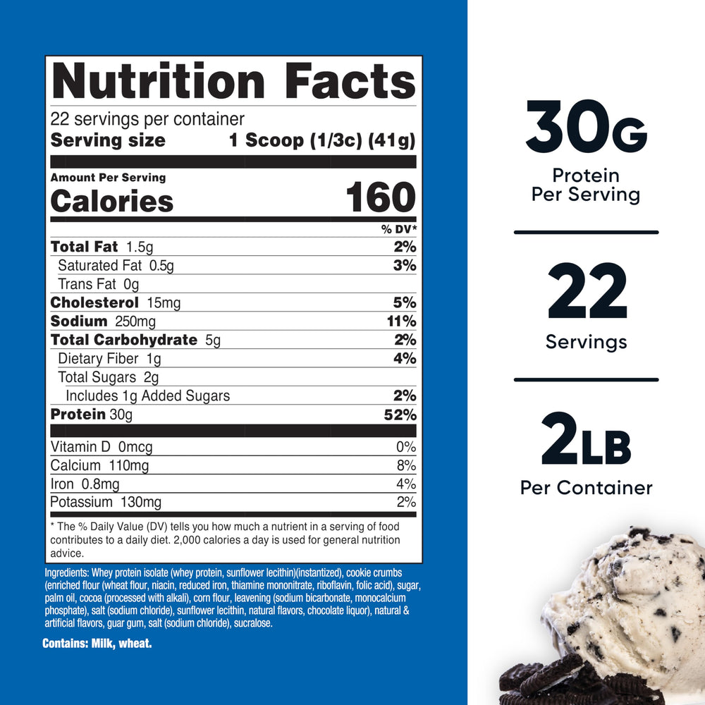 Nutricost Cookies N Cream whey scoop for convenient serving