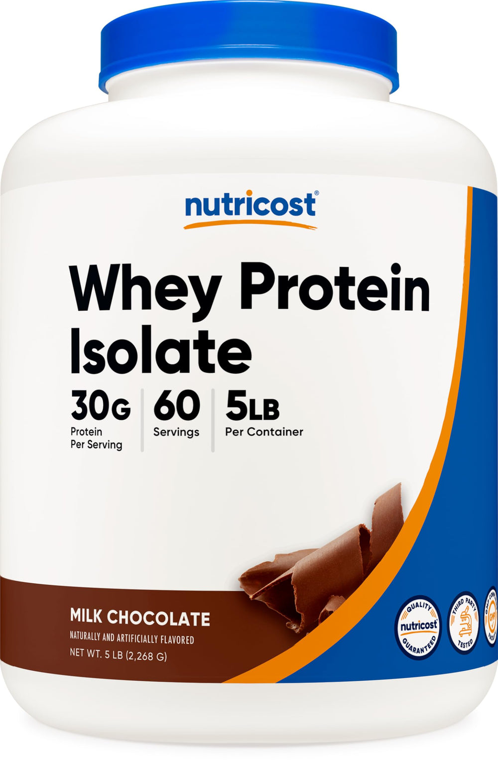 Nutricost Whey Protein Isolate Milk Chocolate 5lb bag for high-protein fueling
