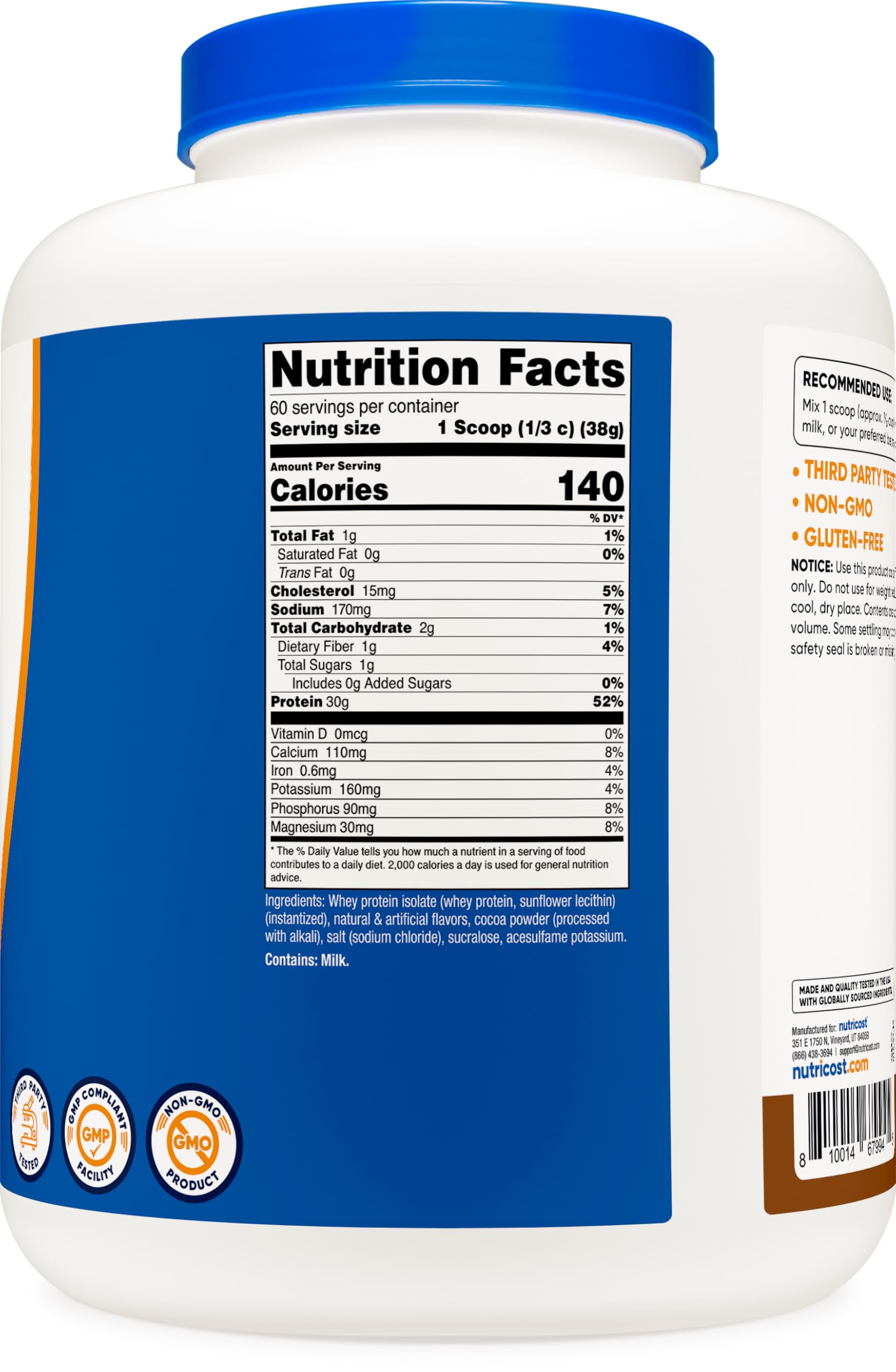Nutricost Whey Protein Isolate Mocha post-workout shake ready in glass