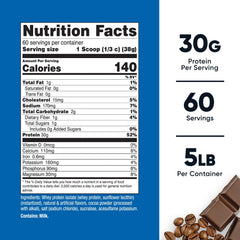 Nutricost Whey Protein Isolate Mocha scoop pouring into a shaker for easy mixing