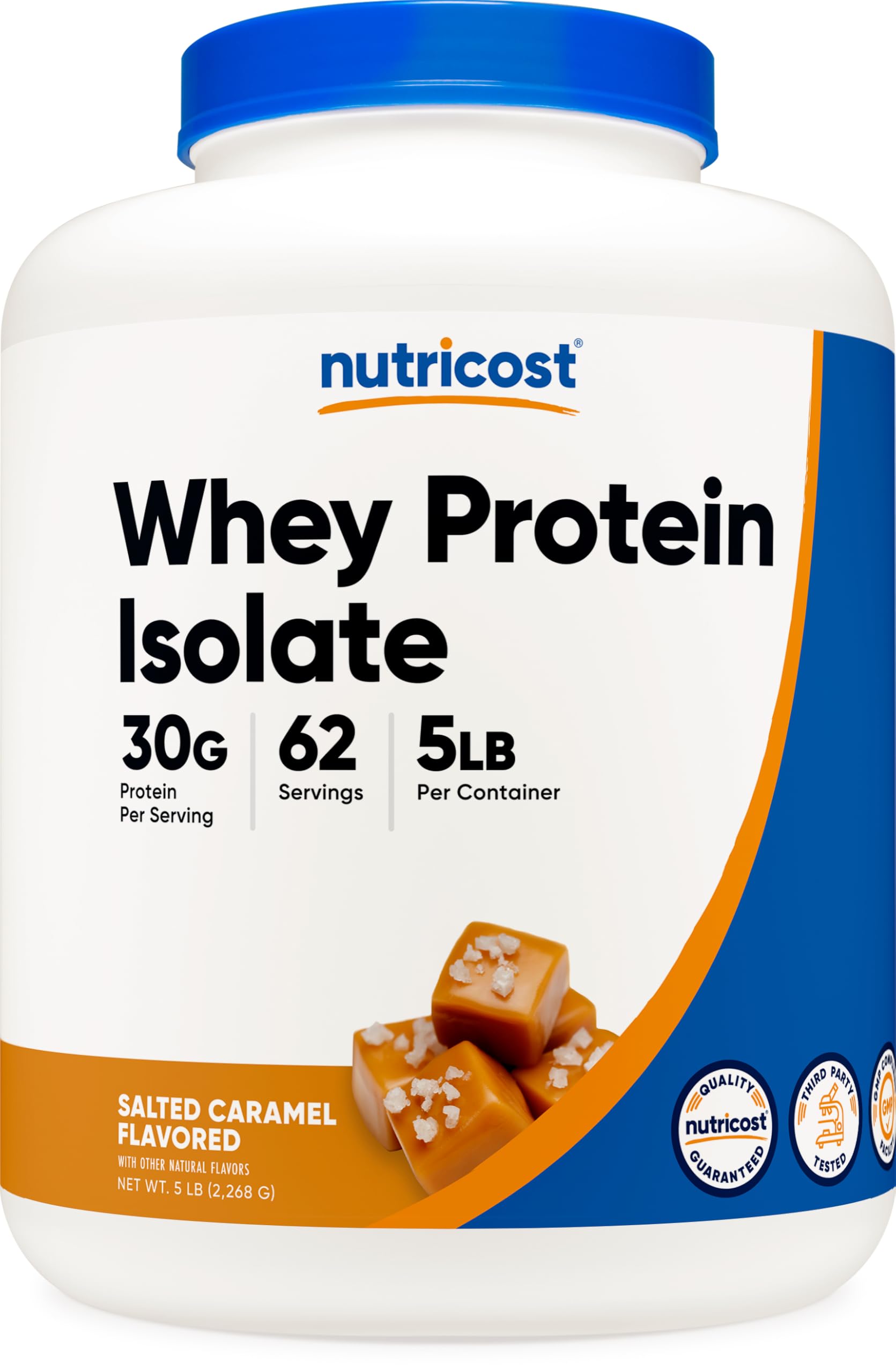 Nutricost Salted Caramel Whey Protein Isolate bottle highlighting protein quality for post-workout fuel