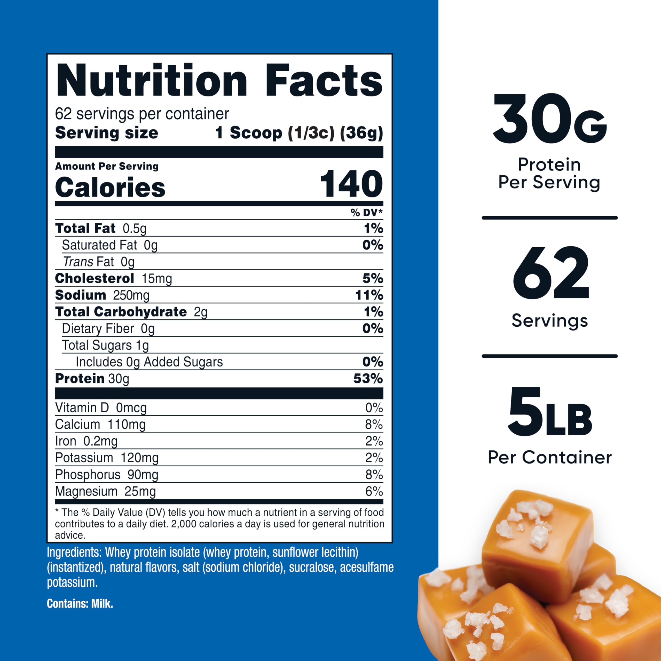 Nutricost Salted Caramel protein pour demonstrating mixability and smooth texture