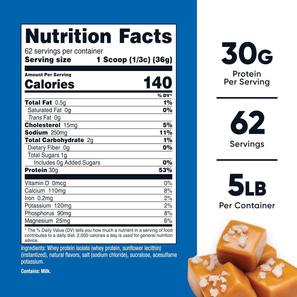 Nutricost Salted Caramel protein pour demonstrating mixability and smooth texture