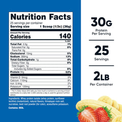 Nutricost Whey Protein Isolate shaker with strawberry banana mix ready to blend