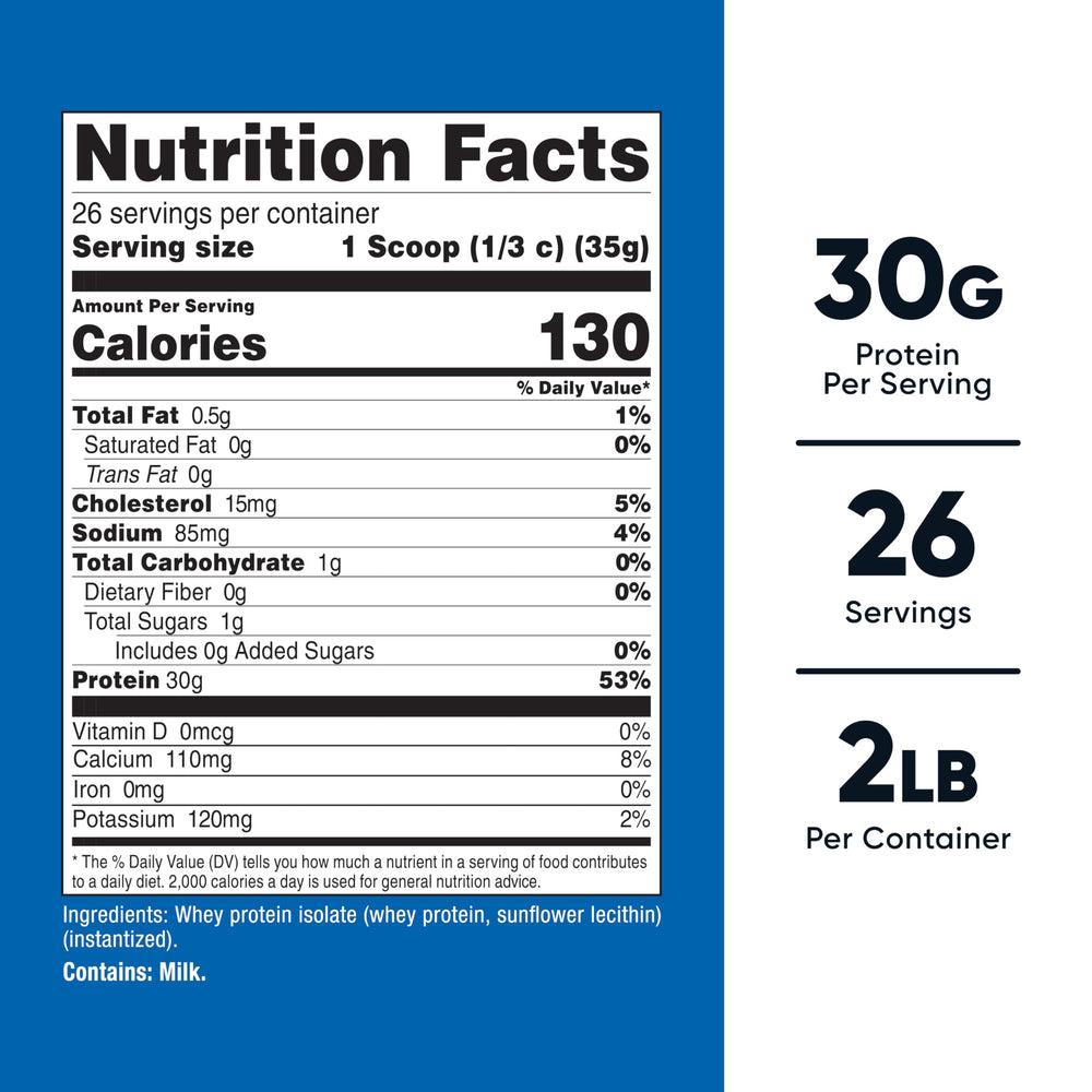 Nutricost Whey Protein Isolate scoop serving highlights protein per serving
