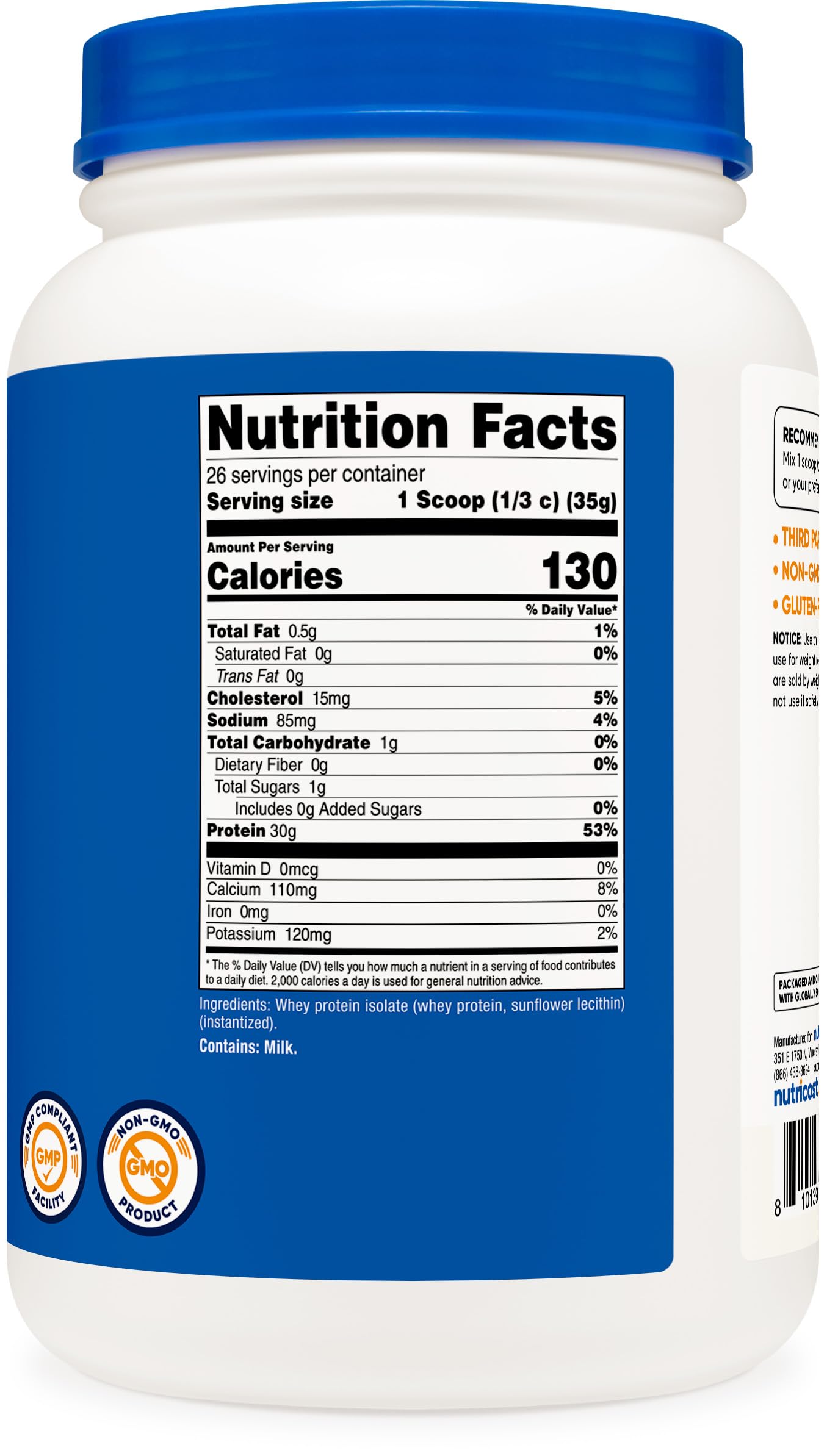 Nutricost shake with protein powder demonstrates easy post-workout recovery