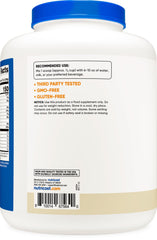 Nutricost Whey Protein Isolate Vanilla cup and shaker for smooth mixing.