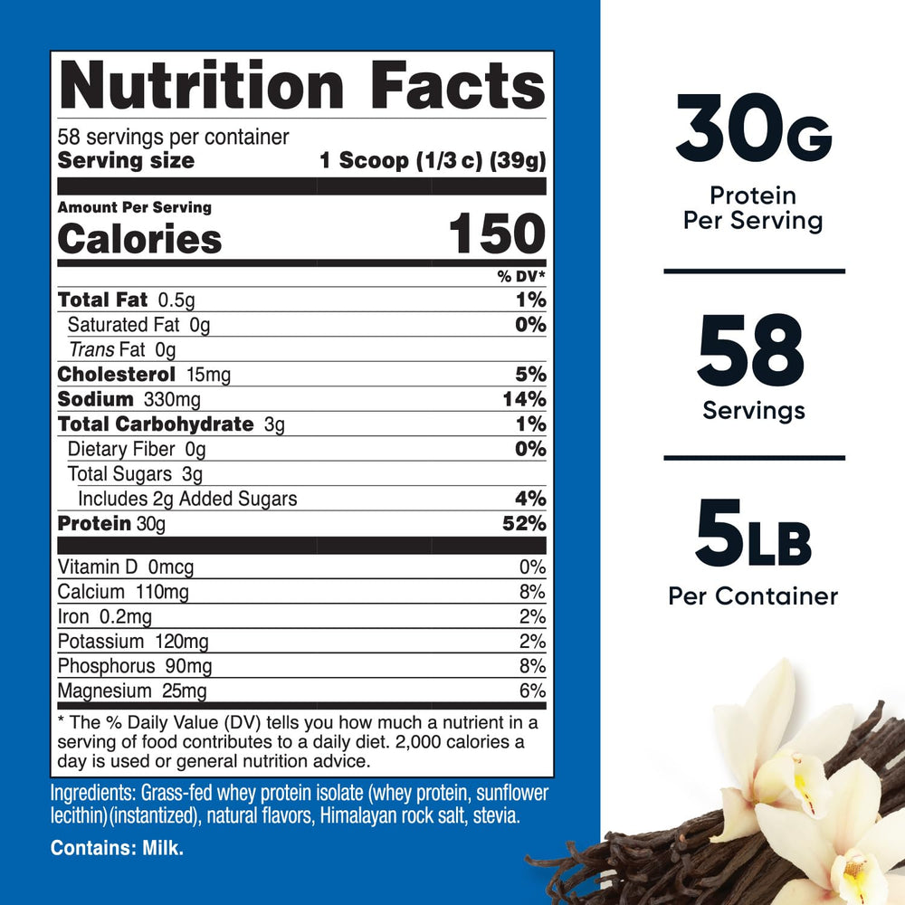 Nutricost Whey Protein Isolate Vanilla powder scoop for easy measurement.