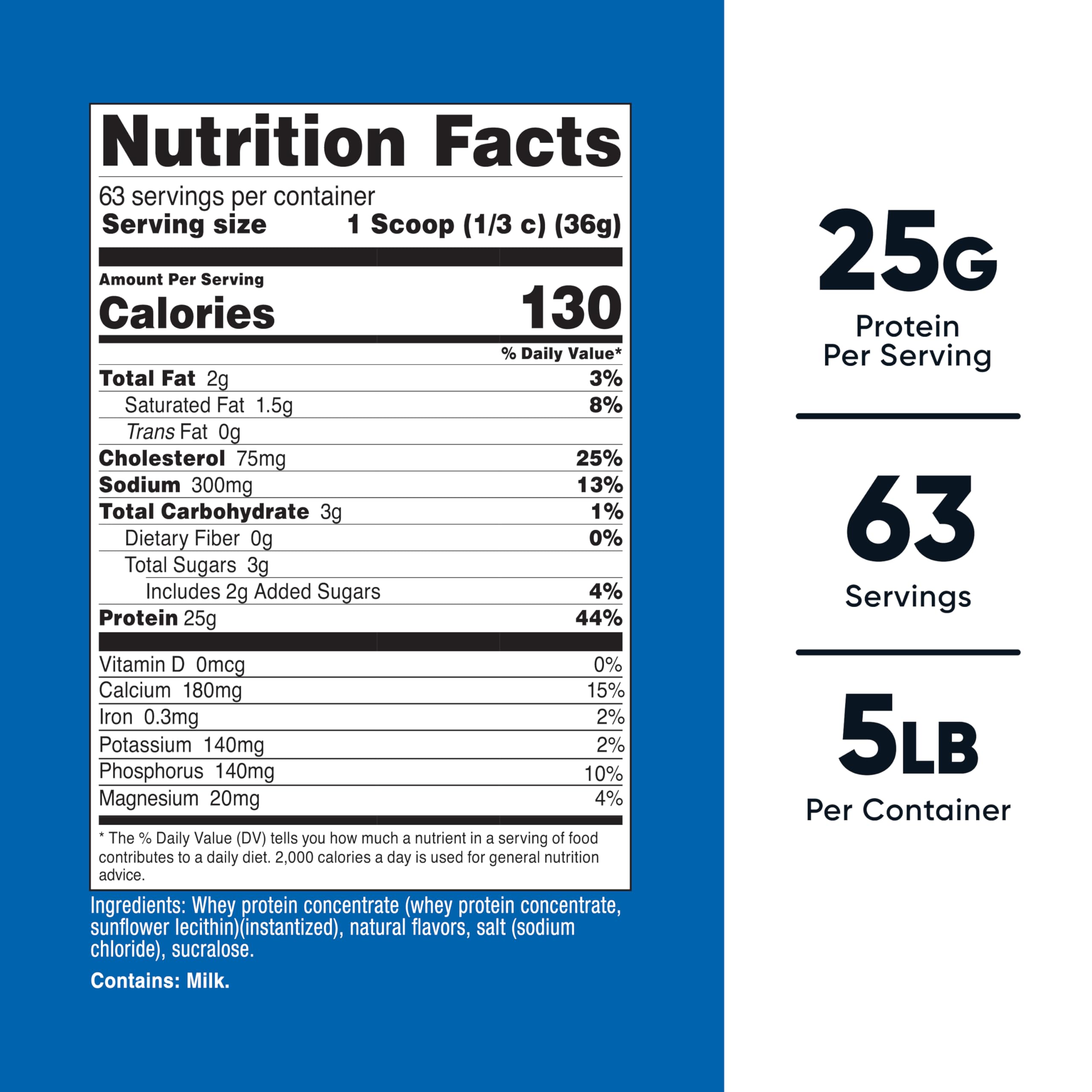 Nutricost vanilla whey protein scoop for quick post-workout shakes.