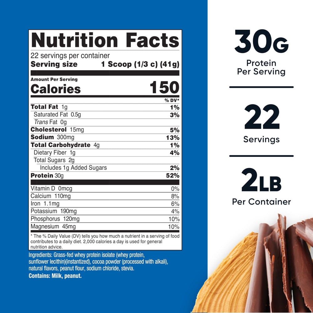 Nutricost protein scoop showing 30 g serving size for easy measurement