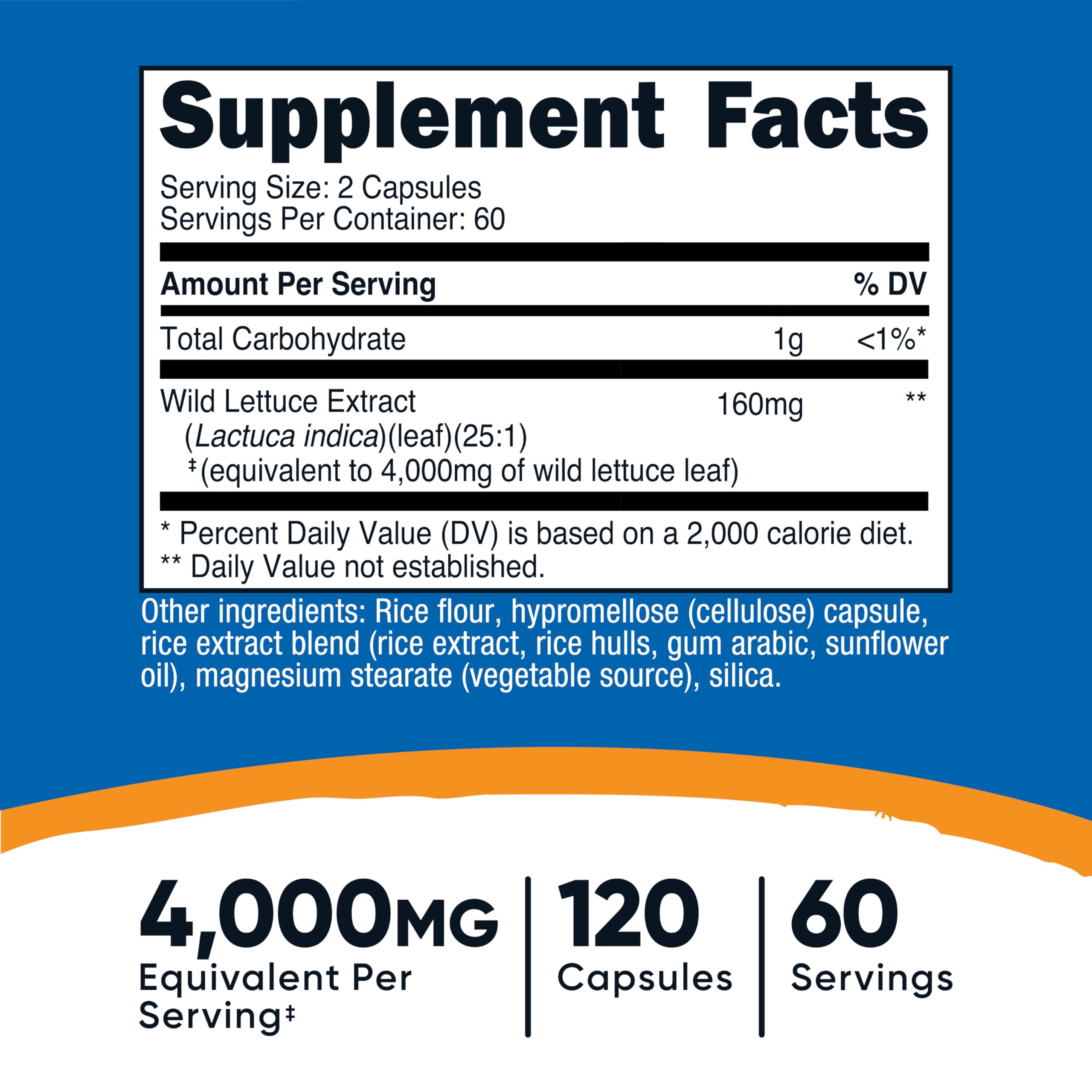 Nutricost Wild Lettuce Extract capsules close-up for potent daily use