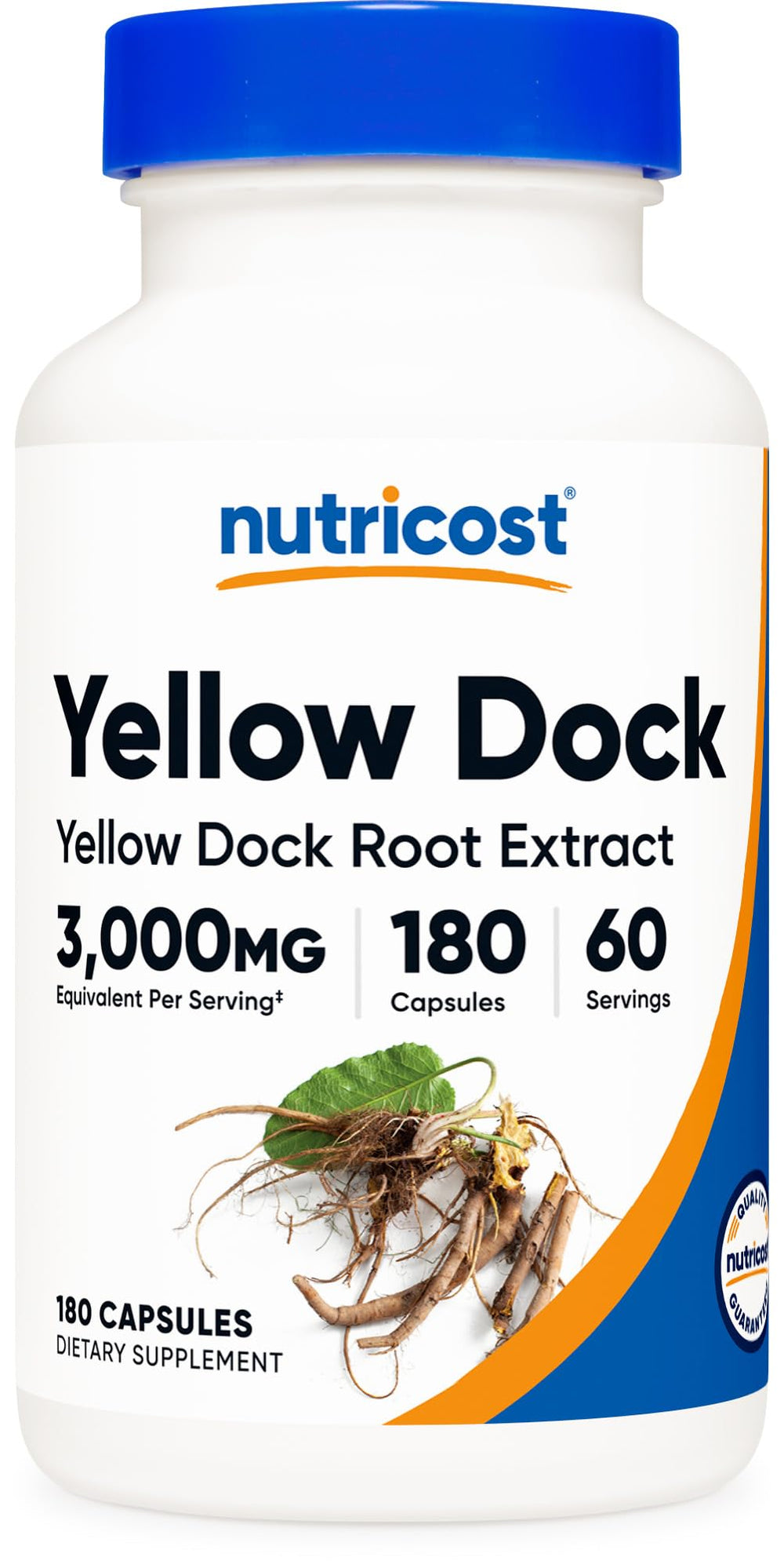 Nutricost Yellow Dock Extract bottle for daily plant-based wellness support