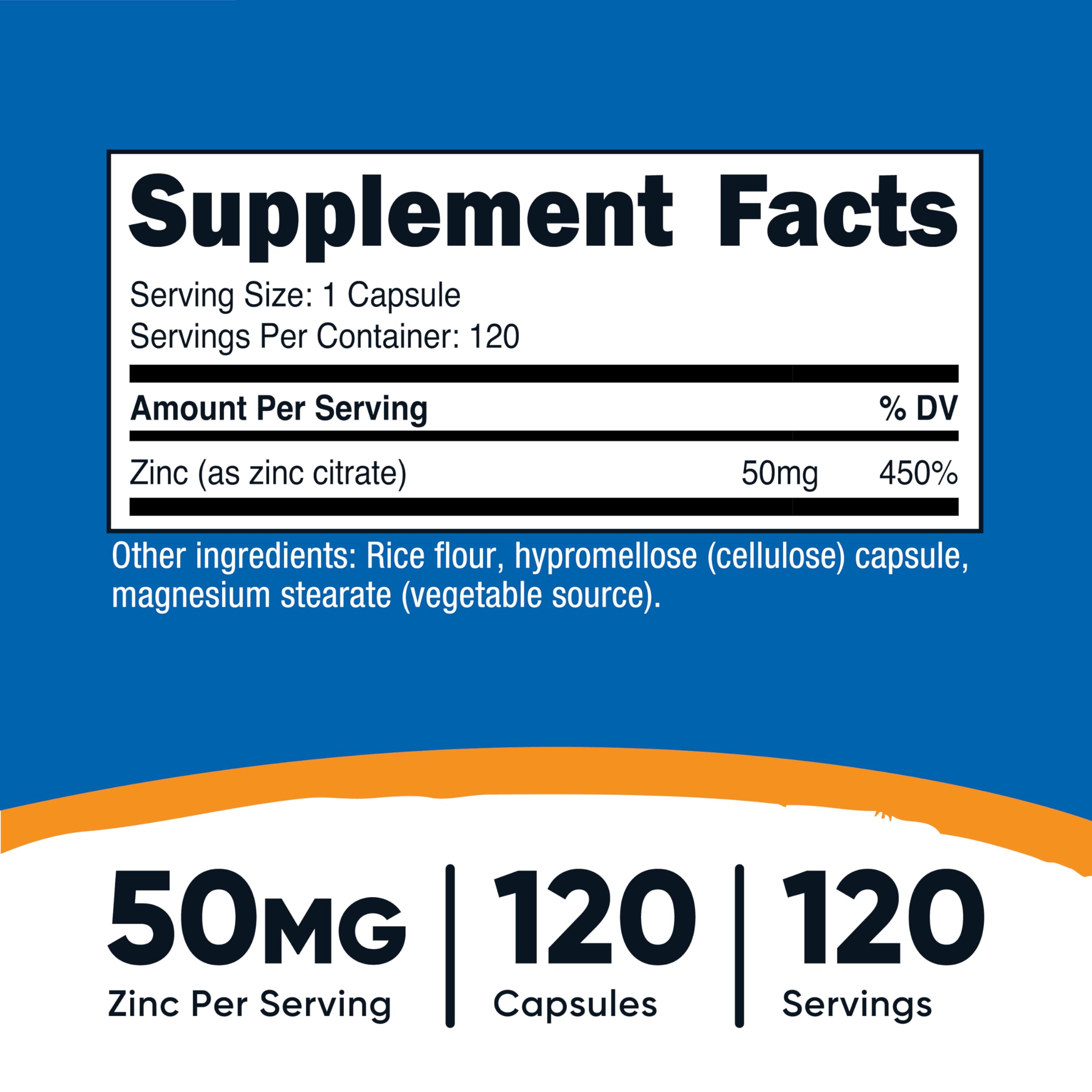 Nutricost Zinc Citrate capsules close-up for easy daily use.