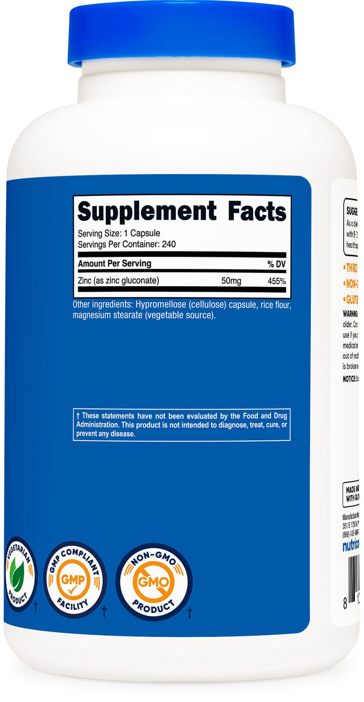 FDA-registered facility seal on Nutricost packaging.