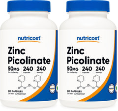 Nutricost Zinc Picolinate 50 mg bottle for daily support.