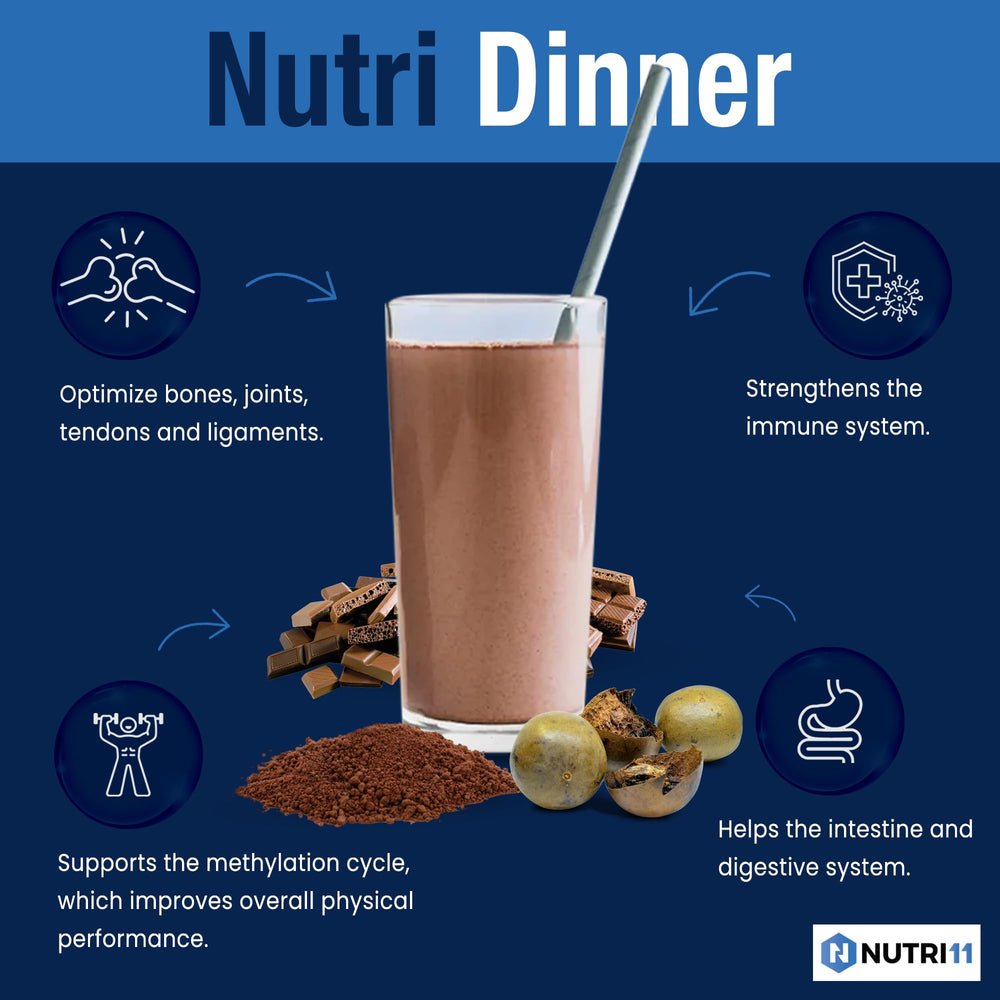 NutriDinner collagen ingredient scene highlights glycine-rich sleep support.