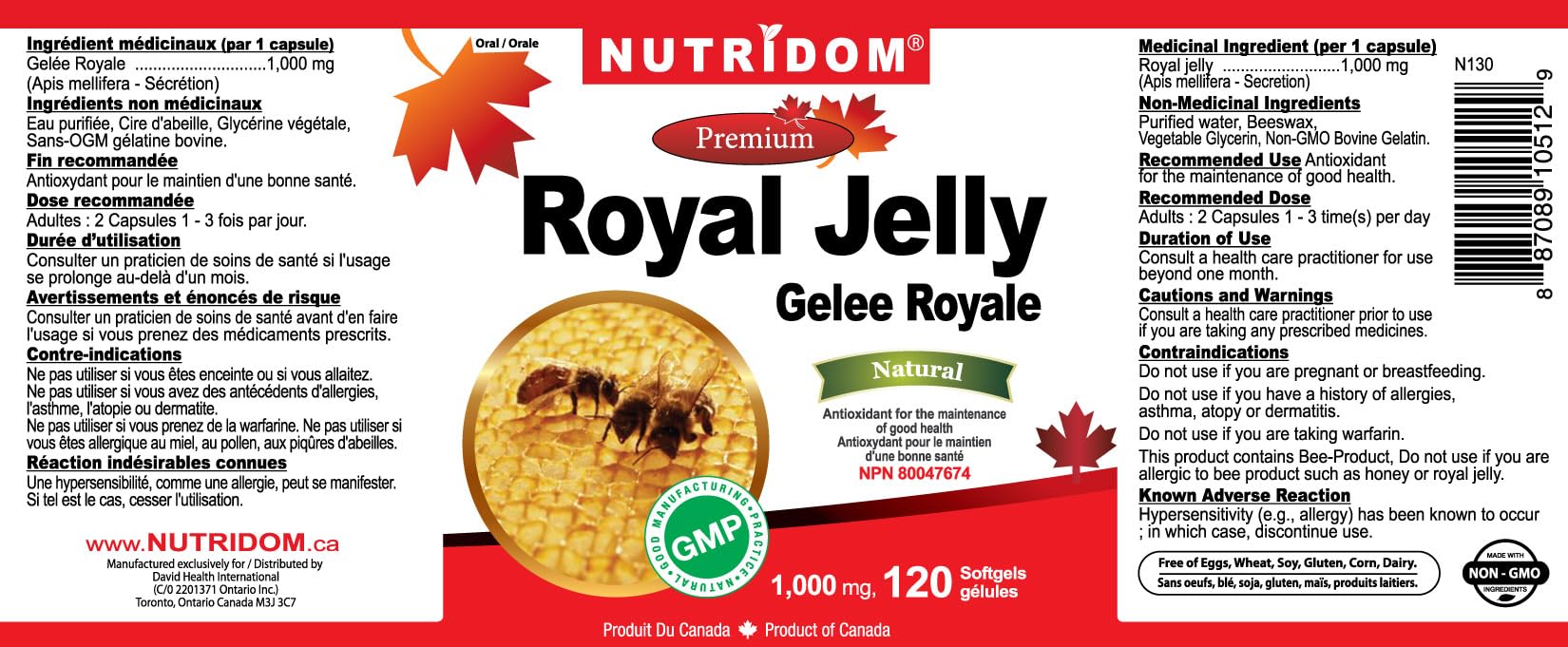 Nutridom Royal Jelly held in hands showing portable packaging for on-the-go use