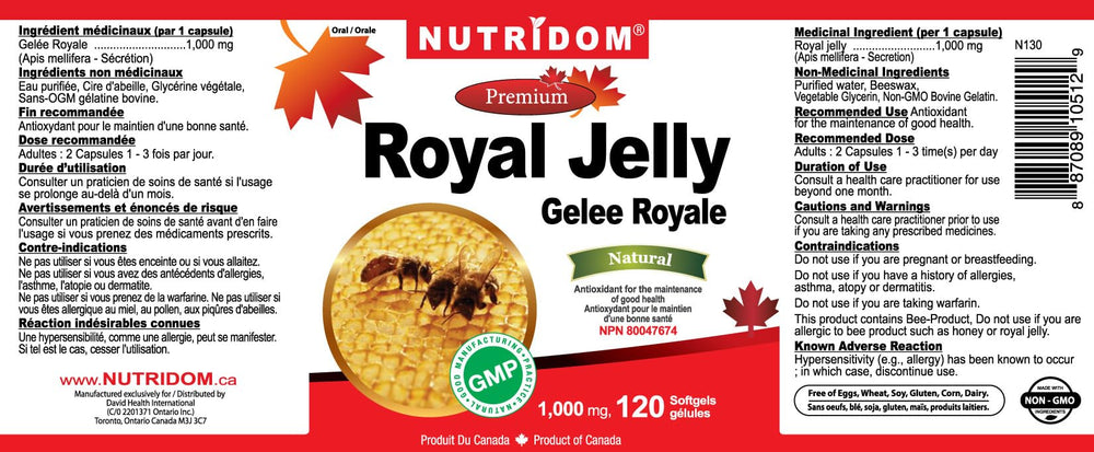 Nutridom Royal Jelly held in hands showing portable packaging for on-the-go use