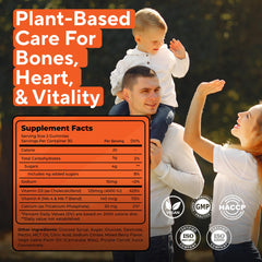 Nutrient Byte vitamin D3 K2 gummies close-up berries; supports daily calcium delivery.