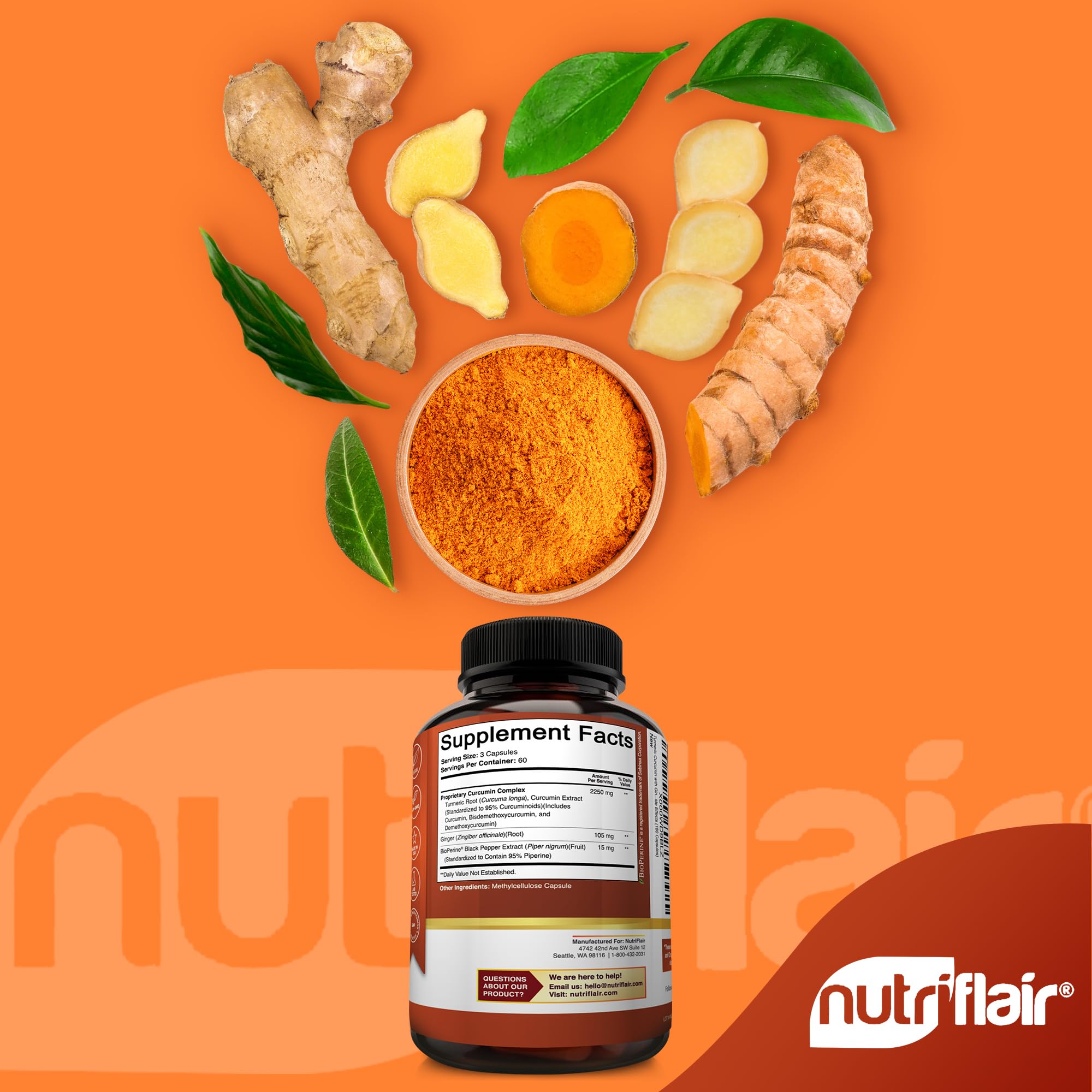 NutriFlair Bioperine black pepper boost image emphasizes improved bioavailability.
