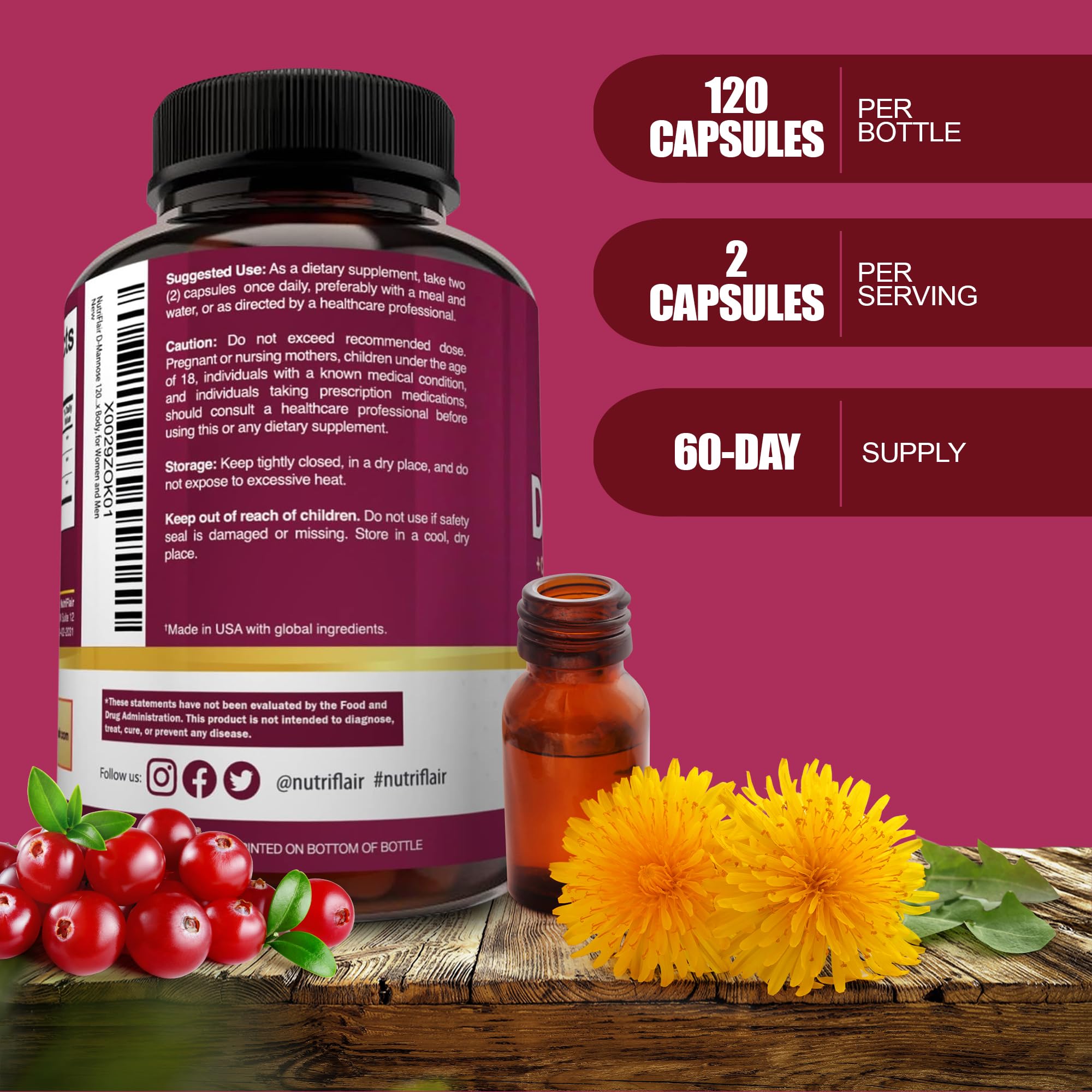 Label showing 1200 mg per serving for convenient daily support.