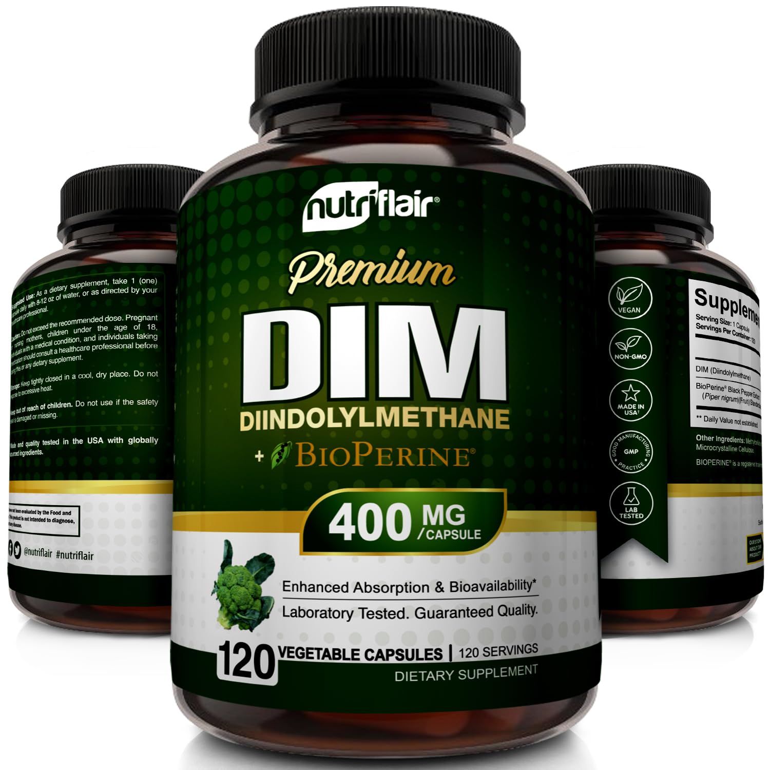 NutriFlair DIM Bioperine inset signaling enhanced absorption