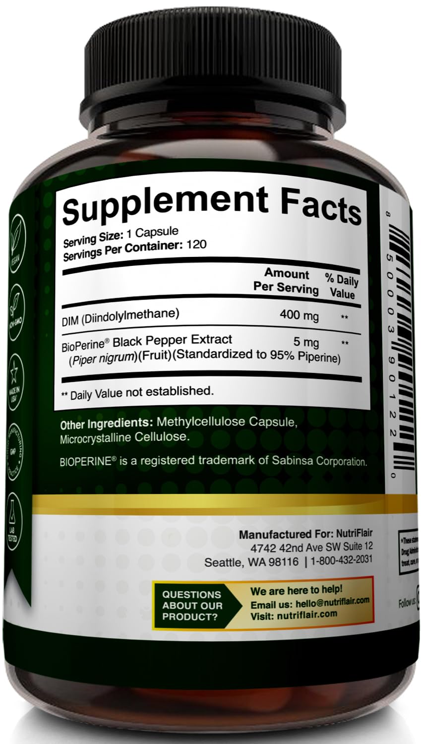 NutriFlair DIM satisfaction pledge card on packaging