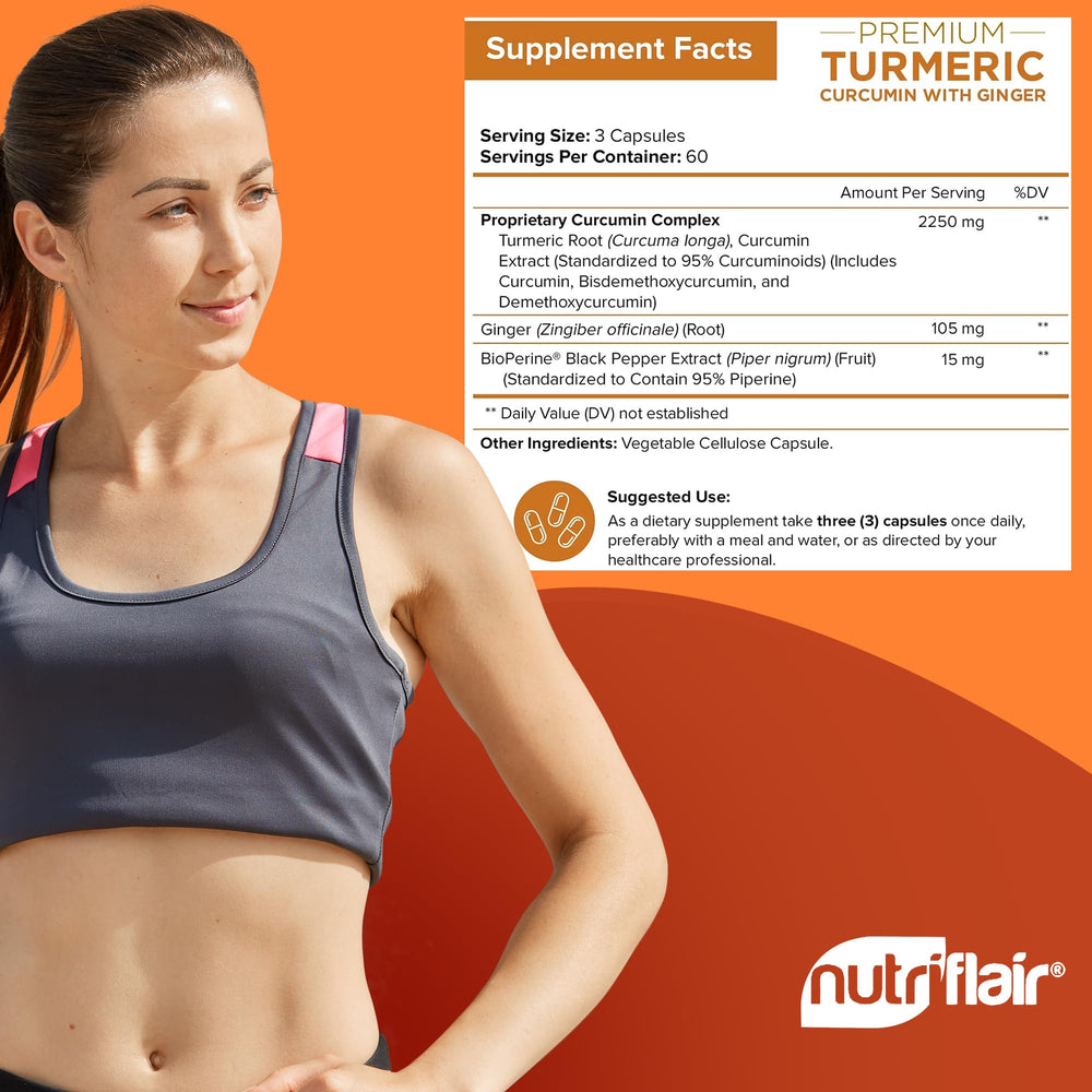 NutriFlair Turmeric ginger blend promotes immune balance and skin health.