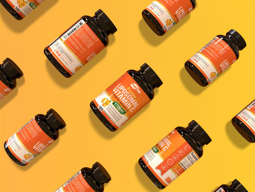 NutriFlair capsules being poured illustrate simple daily intake.