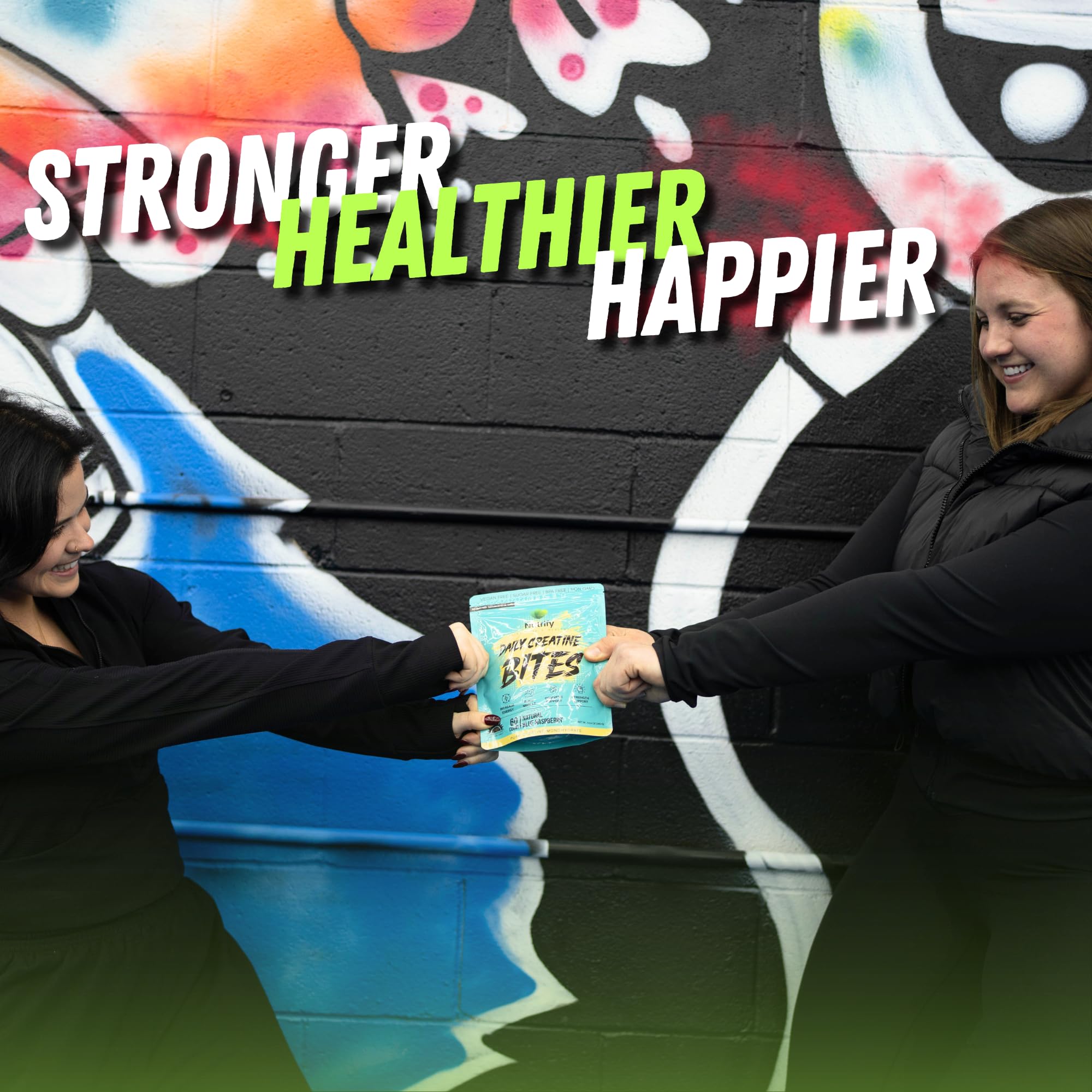 Nutrify Daily Creatine Gummies daily routine shot emphasizes consistency.