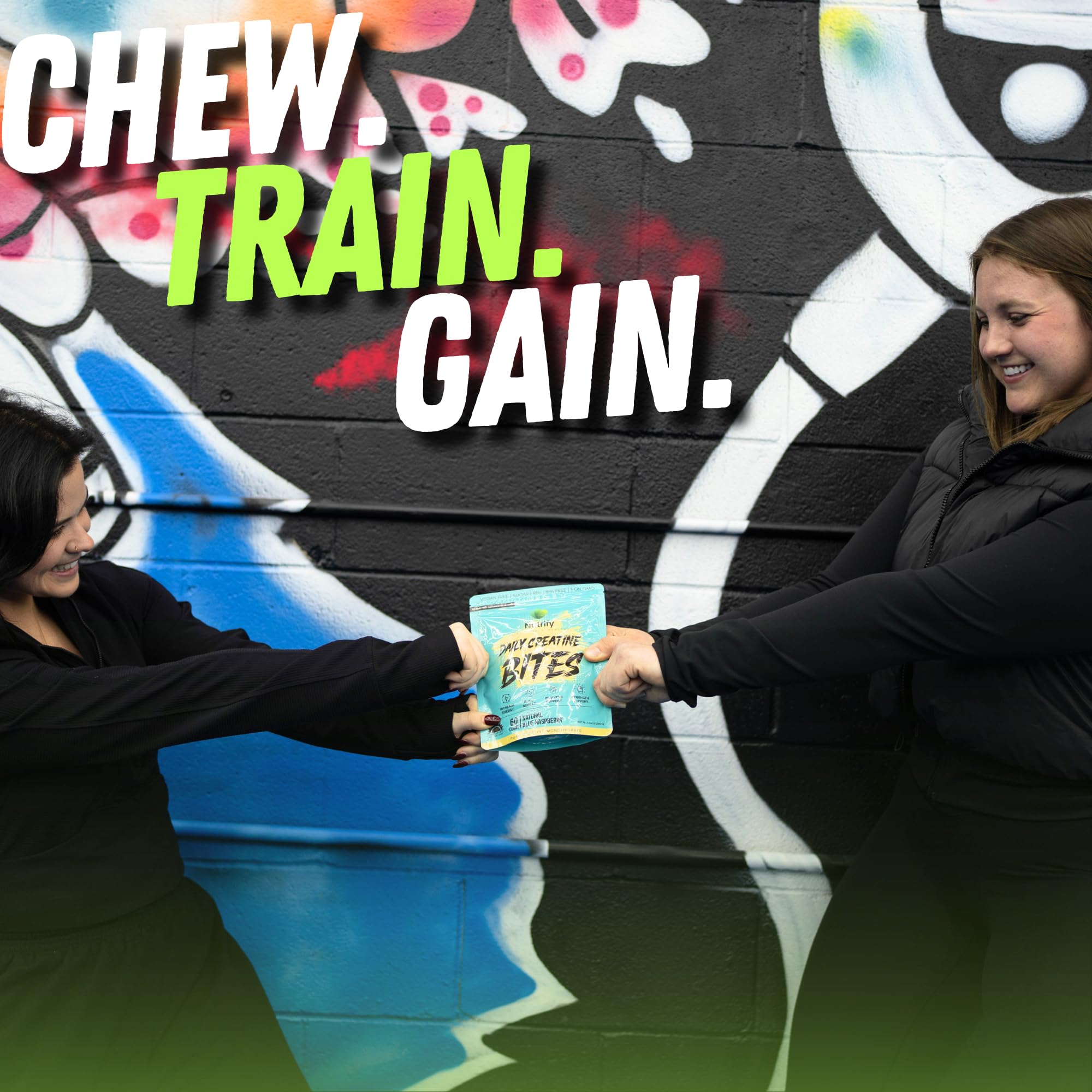 Nutrify Melon Mania gummy texture close-up highlights premium chewability.