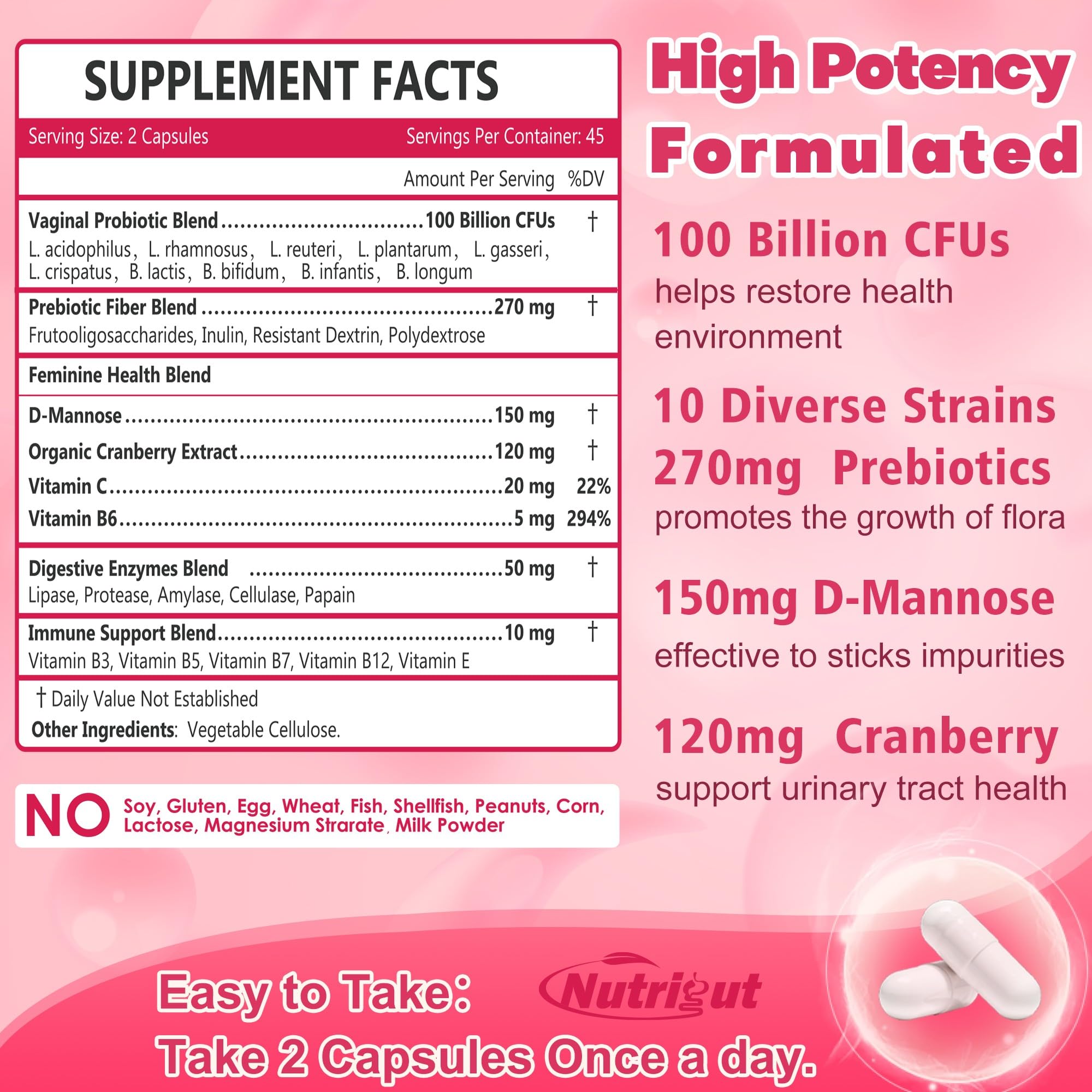 NutriGut Enzymes Digestives – aides à la digestion et réduction possible des ballonnements.
