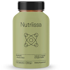 Nutriissa Fortify15 bottle front view showing vegan capsules for daily use