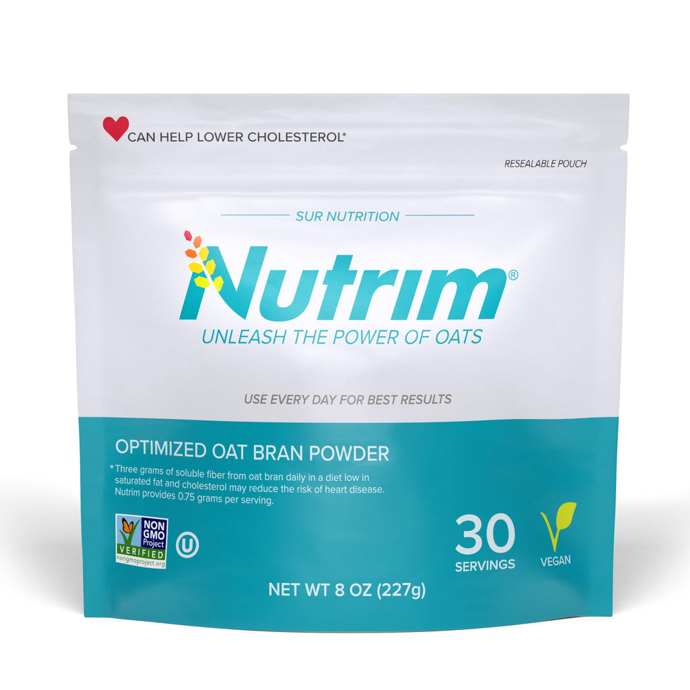 NUTRIM Oat Bran Powder with 750mg beta-glucan per serving for heart-friendly soluble fiber