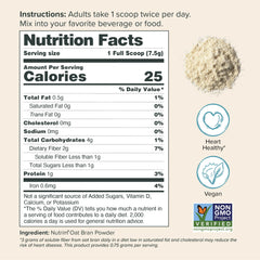 NUTRIM Oat Bran Powder blends into smoothies and bowls for fiber on the go