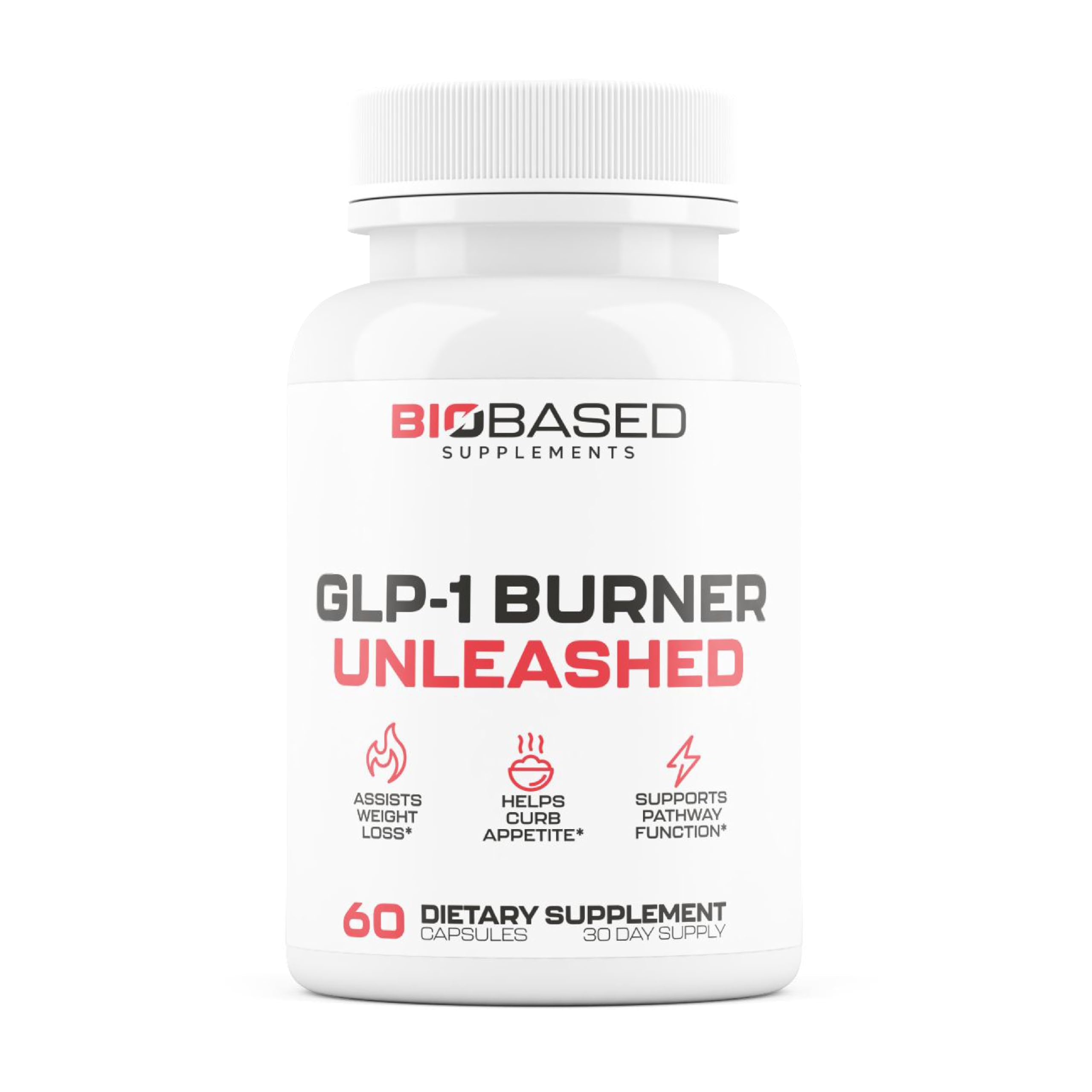 Nutrimend IQ GLP-1 Burner bottle with 60 capsules for daily weight management.