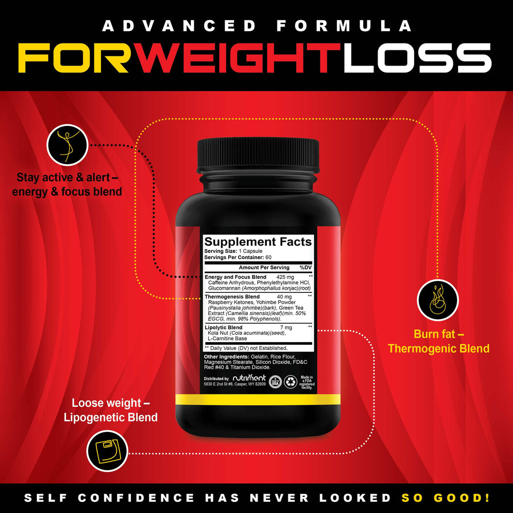 Nutriment Quick Ten pills close-up, showcasing natural ingredients designed to support weight management.