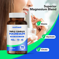 NutriNeat capsules close-up highlighting the high-absorption magnesium blend.