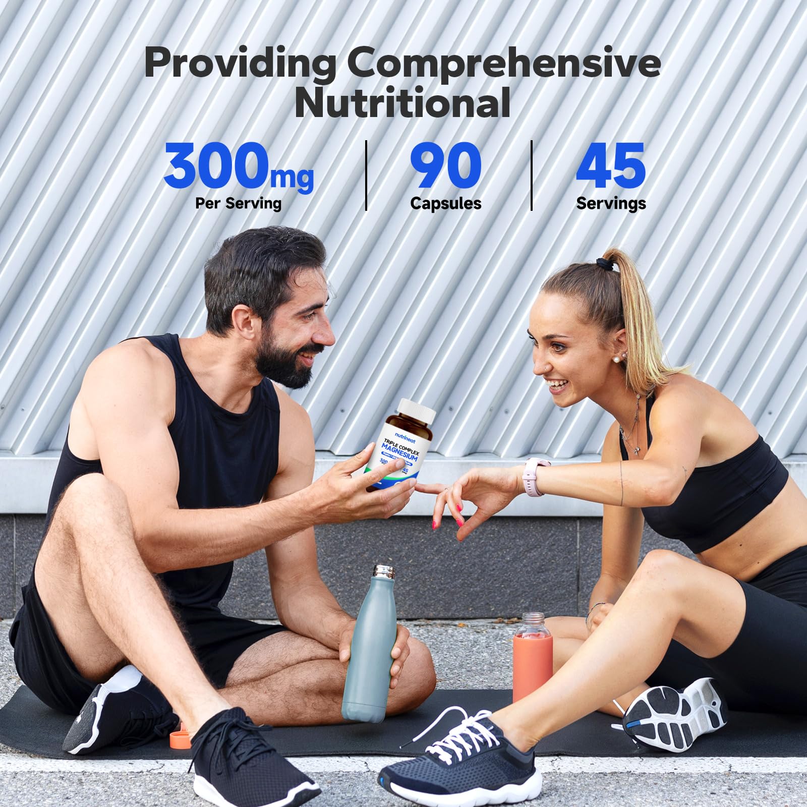 Gym scene suggesting energy and endurance from NutriNeat magnesium complex.