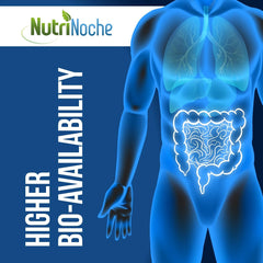 NutriNoche copper bottle label conveys purity and USA-made quality.