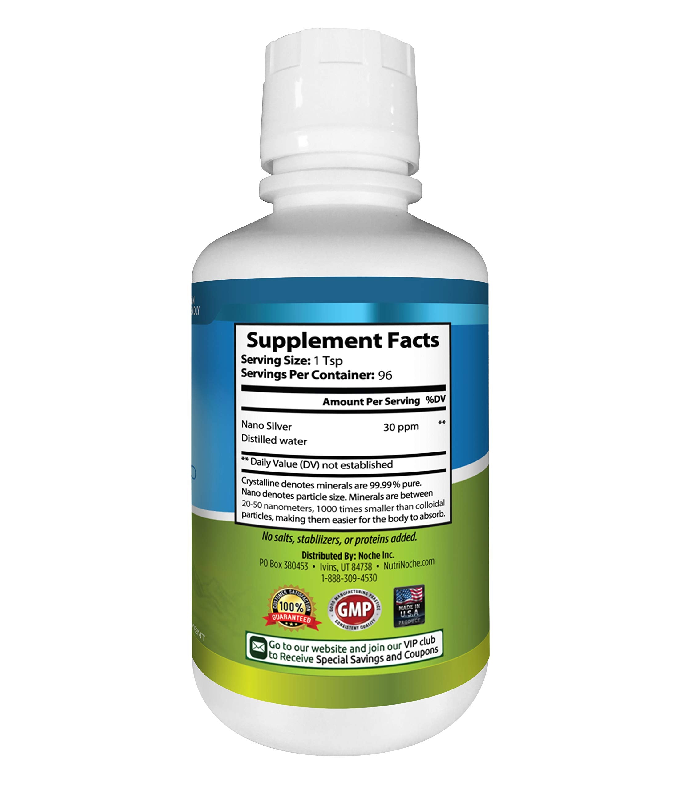 NutriNoche glass bottle and cap emphasizing product integrity and purity.