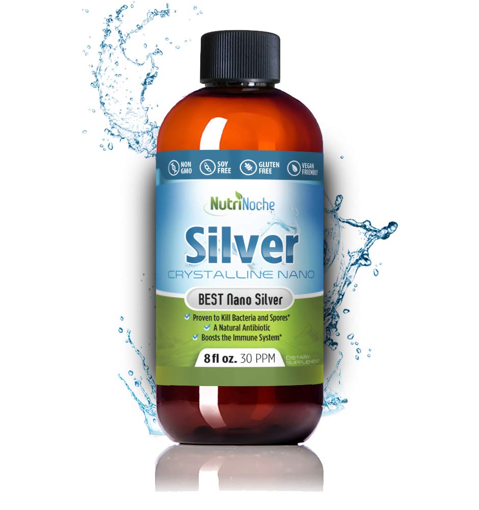 NutriNoche nano-silver technology closeup shows ultra-pure particles for absorption