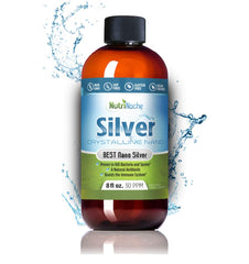NutriNoche nano-silver technology closeup shows ultra-pure particles for absorption