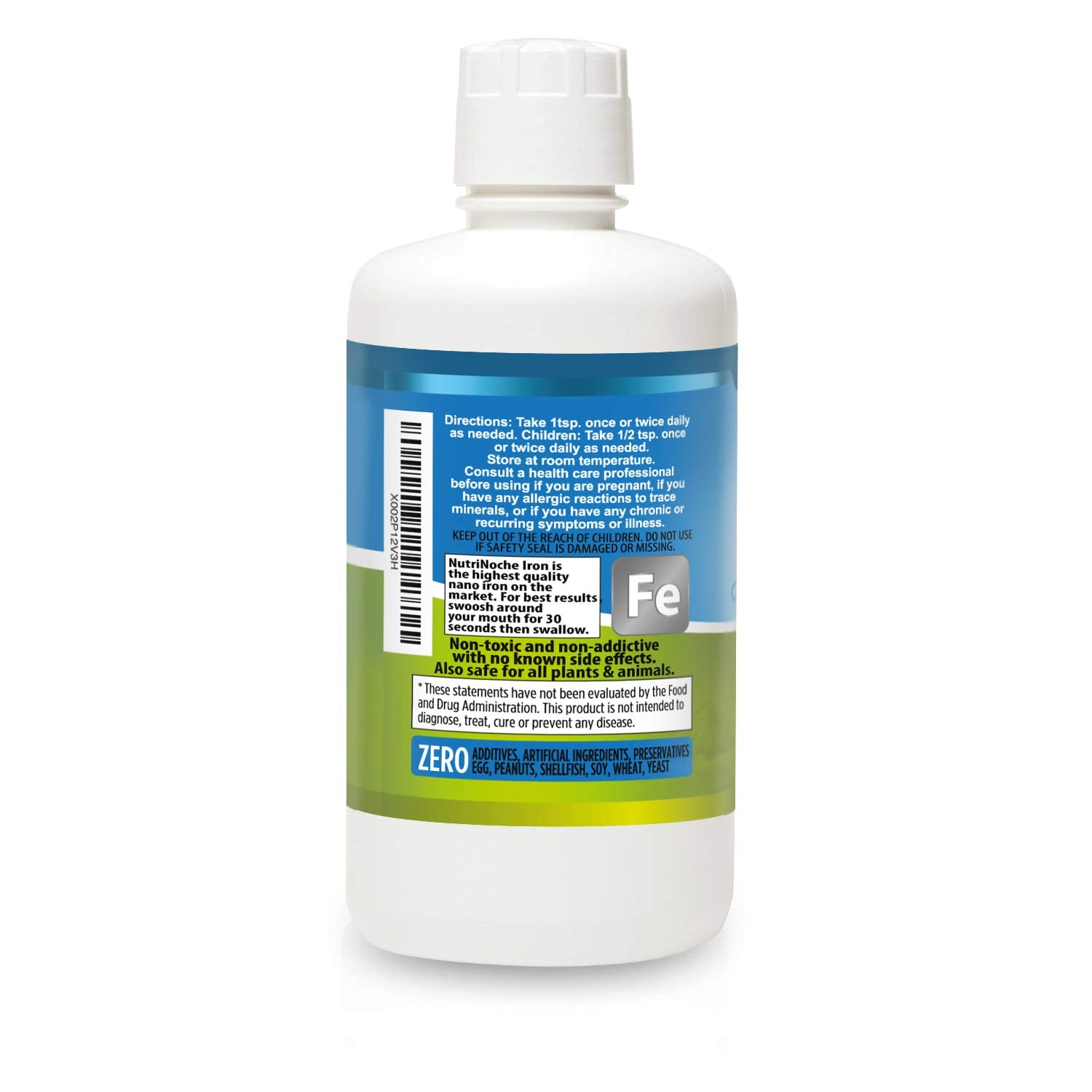 NutriNoche on-the-go iron drops image suggests portable daily dosing.